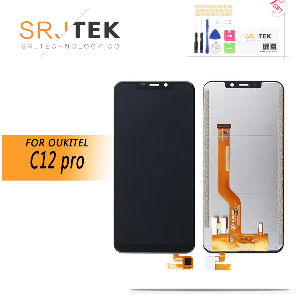 

5.5'' for OUKITEL C12 pro LCD Display+Touch Screen LCD Digitizer Glass Panel Replacement For OUKITEL C12 pro LCD Screen/Tools