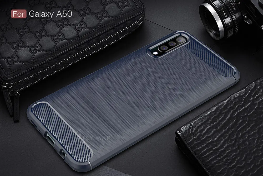Силиконовый мягкий чехол для SAMSUNG Galaxy A50 A70 A10 A30 A40 Carbon Fibe телефона A 70 50 40 30 10 из ТПУ |