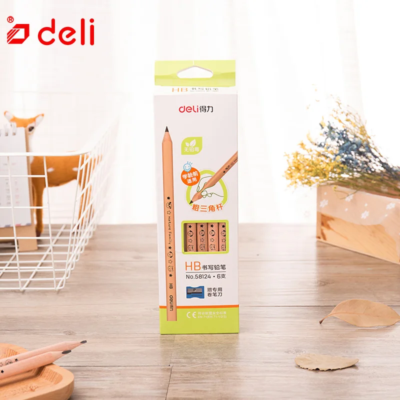 Deli 6 ⑤ кор. HB карандаши для студентов официанты школьные канцелярские