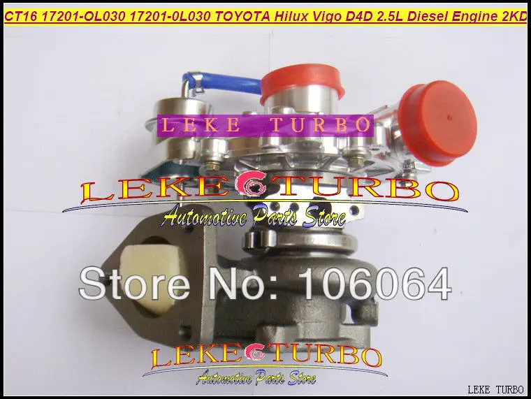 Турбо CT16 17201-OL030 17201 OL030 17201-0L030 17201OL030 Турбокомпрессор для TOYOTA Hilux Vigo D4D 2KD 2KD-FTV 2KDFTV 2.5L |