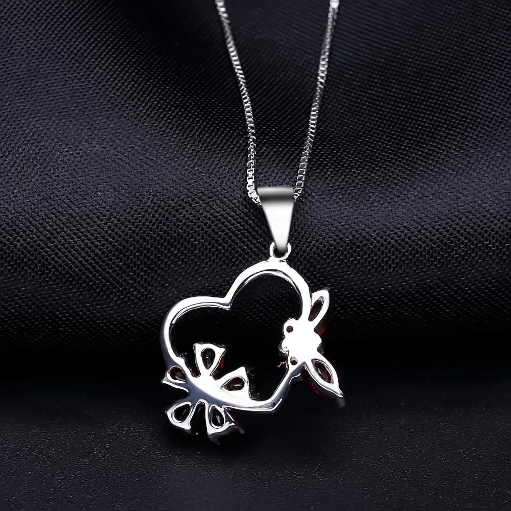 Женское ожерелье из серебра 100% пробы с натуральным гранатом|necklace silver pendant|necklaces