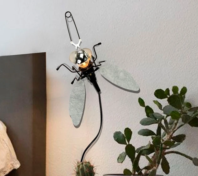 Individuality fashion creative children mosquitoes flies bees insects small animals art decoration lamp / wall | - Фото №1