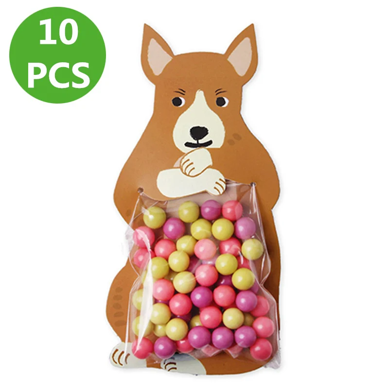 kangaroo 10 шт./лот, сумки для конфет, пасхальные милые животные, кролик, печенья, сумки, подарочные сумки, поздравительные открытки, свадьба, детский душ, день рождения, коробочка для конфет на вечеринку - Цвет: kangaroo