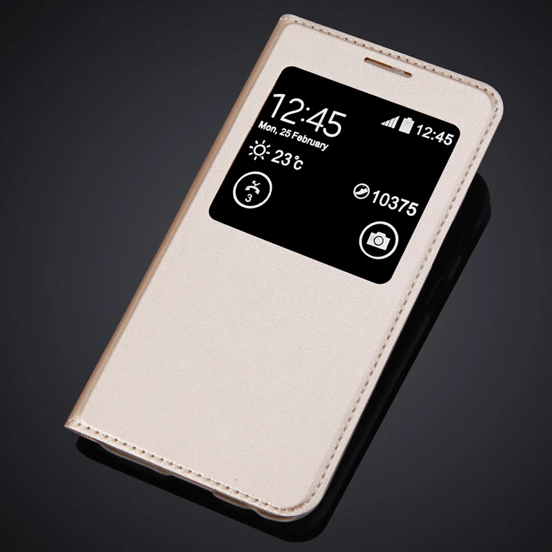 Модный тонкий защитный чехол из искусственной кожи откидной Чехол с окошком для