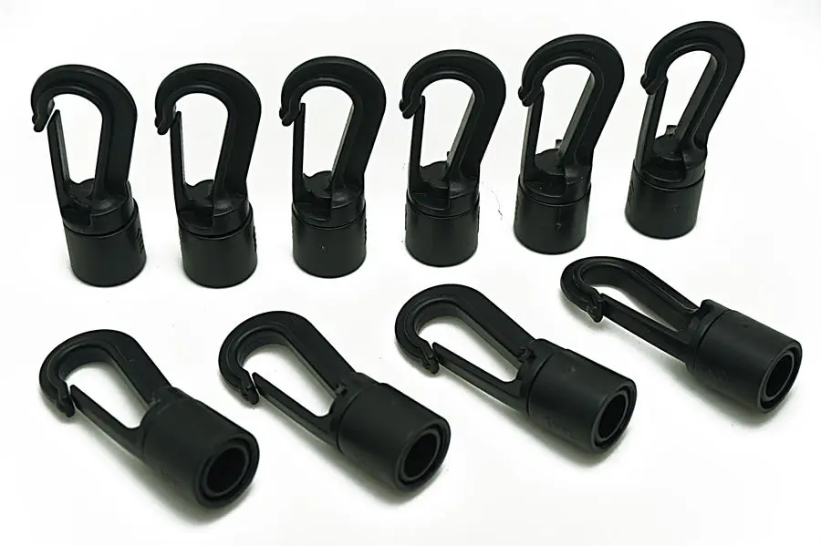 50 шт./лот пластиковый банджи-шнур быстро подключать крючки для DIY эластичные