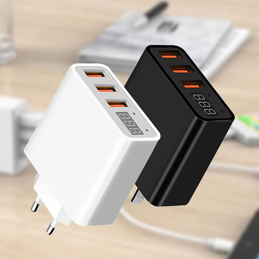 Светодиодный дисплей 3 USB зарядное устройство Легкий Прочный Универсальный