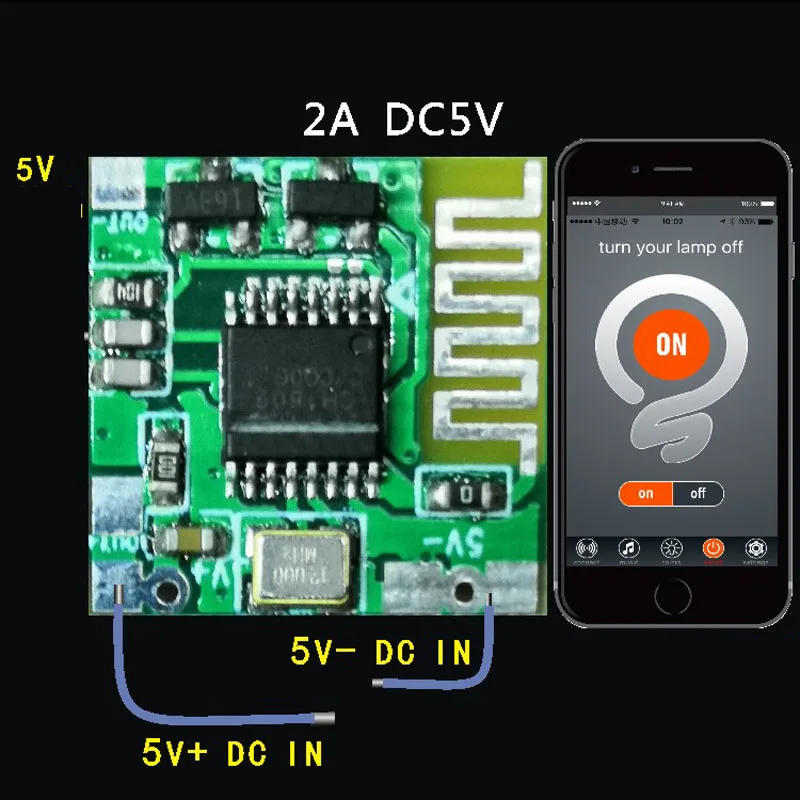 Телефон Bluetooth приложение управление Умный переключатель модуль Мобильный AOO DC 5V 2A