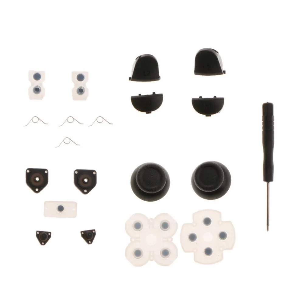 For PS4 Controller L1 R1 L2 R2 Trigger Buttons 3D analog Cap Conductive Rubber Pad Screwdriver | Электроника