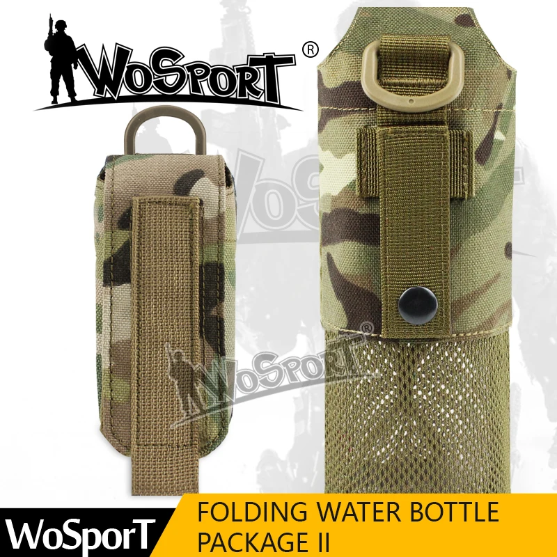 

Wosport Hidden Folded Kettle Bag 1000D Molle System tactical outdoor Camouflage Kettle bag military airsoft army men kettle