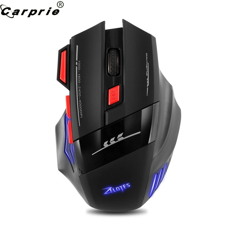 Профессиональная Беспроводная игровая мышь CARPRIE 2 4G USB приемник 4000DPI подключение 30