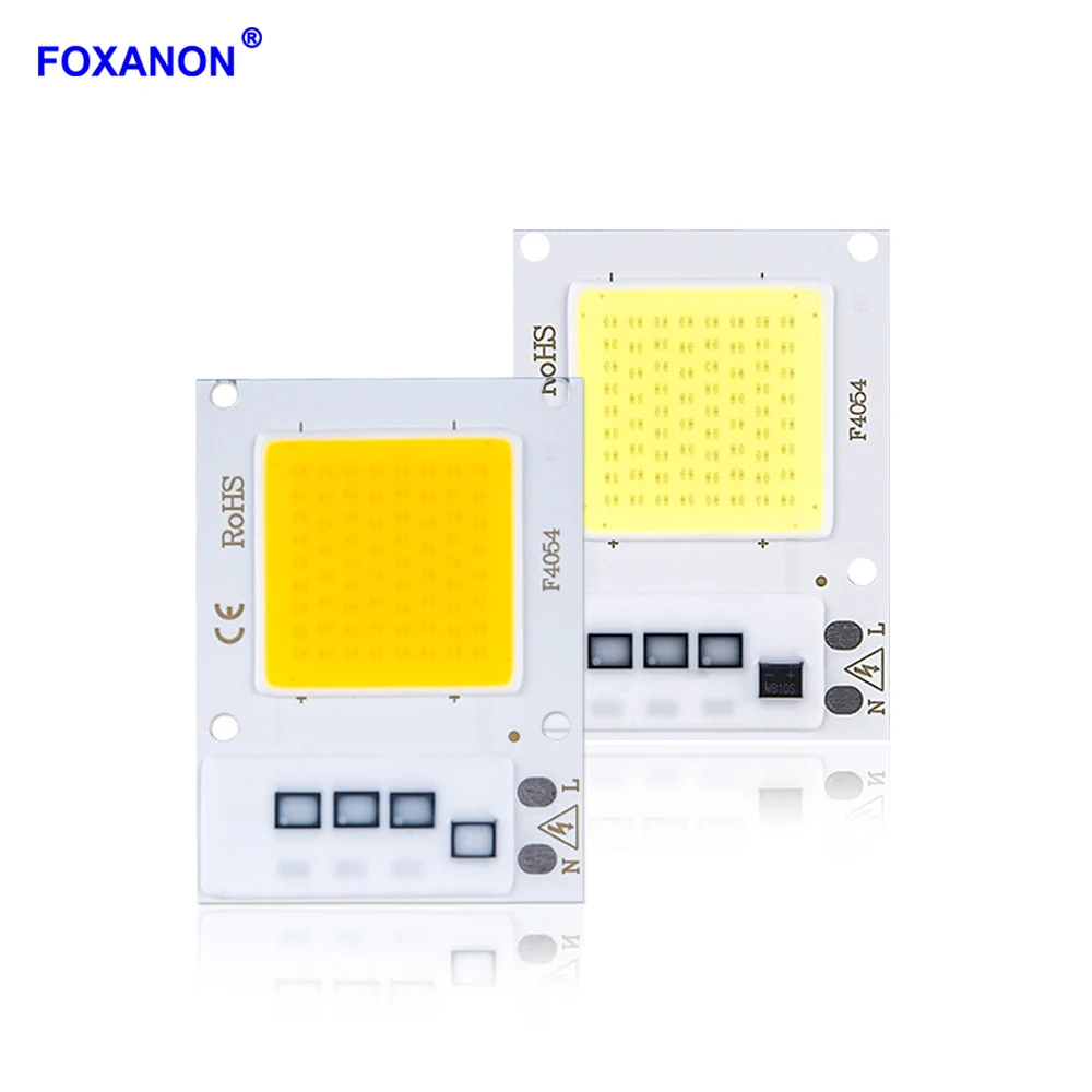 Светодиодный светильник Foxanon COB с чипом 110 В 220 10 Вт 20 30 Вт|Светодиодные лампы и