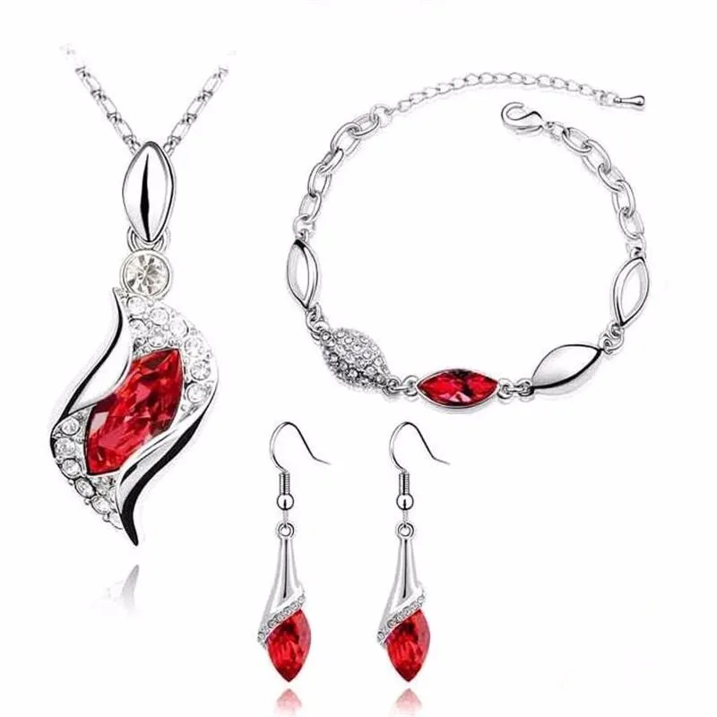 Комплект из колье и серёг с австрийским кристаллом|jewelry pendant necklace|jewelry steam cleaning