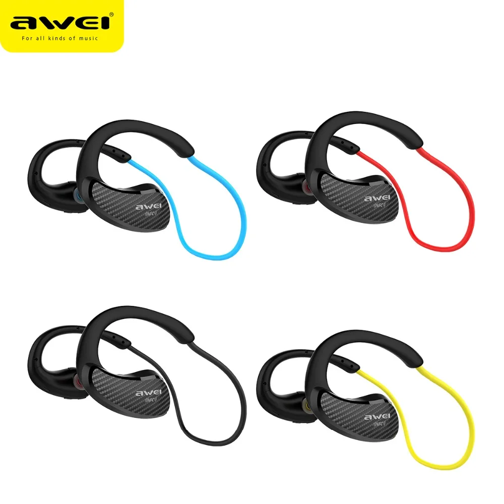 Новый Awei A881BL NFC bluetooth наушники IPX4 f водонепроницаемый Беспроводные подключения