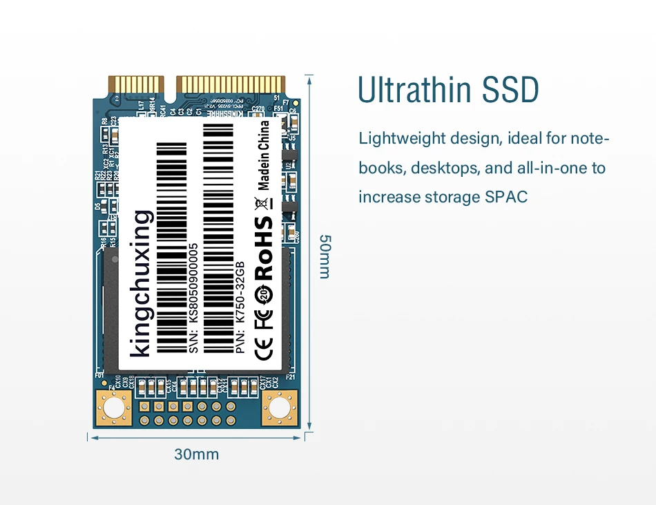 Kingchuxing mSATA SSD твердотельный диск 256 ГБ ноутбук Настольный компьютер внутренний жесткий диск для экстремальной скорости игры работы
