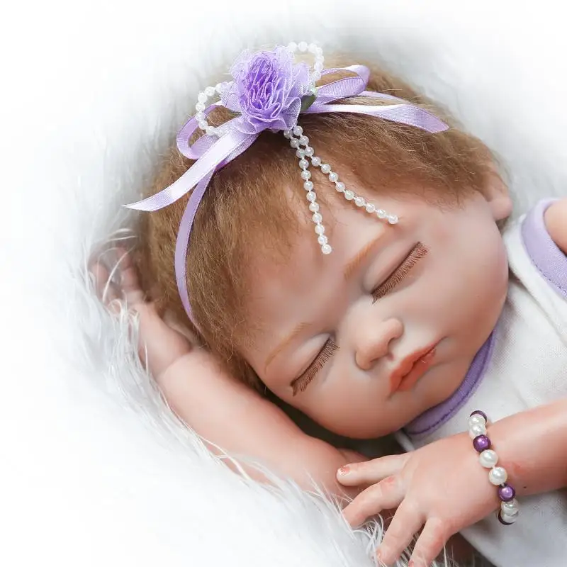 50 см силиконовые куклы Bebe Reborn Sleeping Girl 20 &quotмягкие виниловые водонепроницаемые