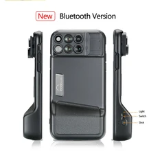 PHOLES 6 в 1 объектив с чехол для iphone X Xs XR Max Макро Рыбий глаз широкоугольный телеобъектив Bluetooth Чехлы для объективов 7 8 Plus