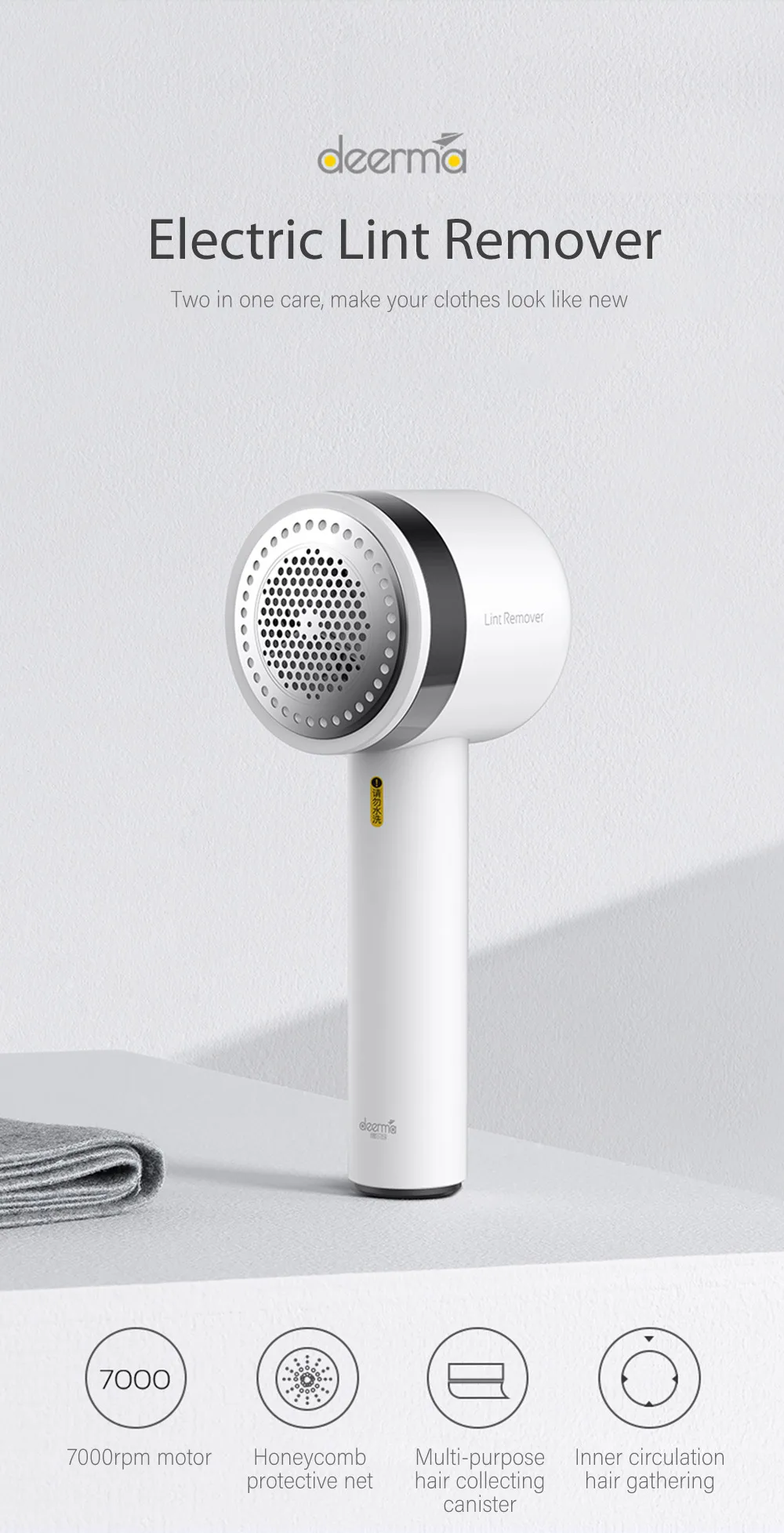Deerma Беспроводная Машинка для удаления катышков с одежды Fuzz Shavers для свитера Одежда ворс гранул машина для удаления таблеток+ 9 x наклейки