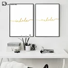 NICOLESHENTING Inhale Exhale Quotes плакат с принтами минималистичный настенный художественный холст декоративная картина Скандинавское украшение