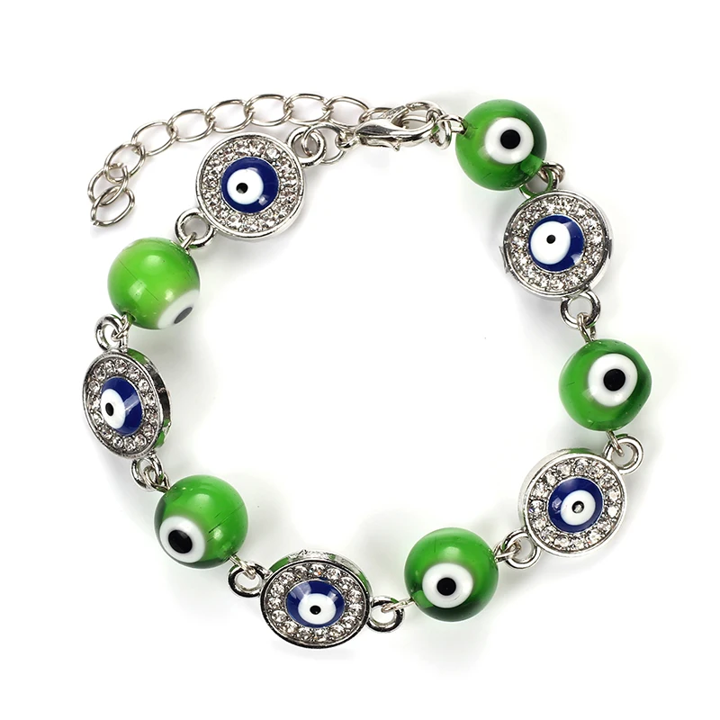 Яркий браслет Lucky Eye с бисером и сглаза кристаллами талисманы турецкие модные
