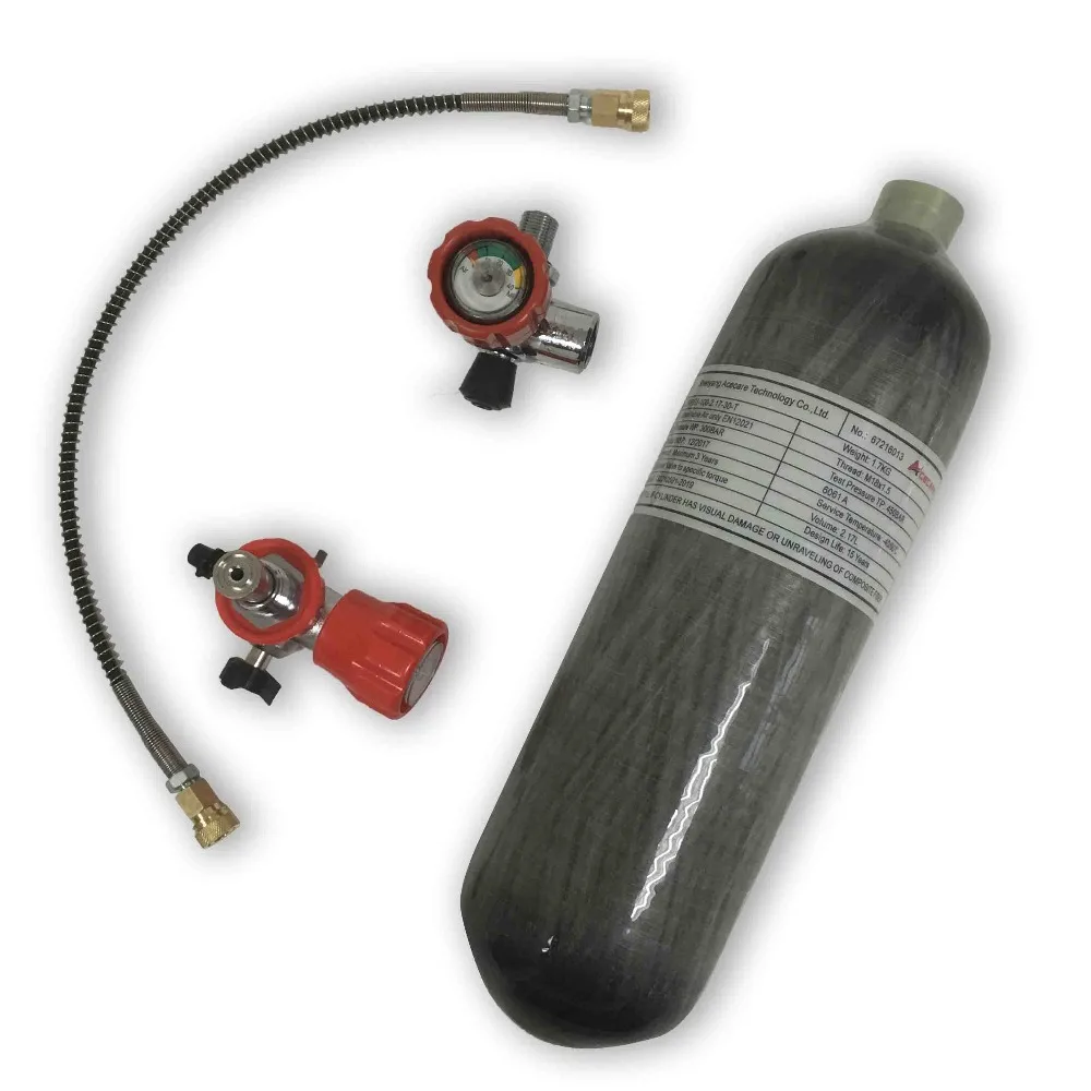

Оборудование для пейнтбола Acecare, цилиндрический резервуар hpa pcp 300bar m18 * 1,5 CE, резервуар из углеродного волокна для насоса высокого давления, с...