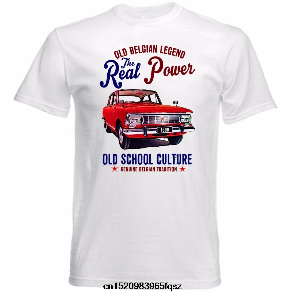 Gildan Newest 2018 Men's Fashion Summer Short Sleeves Cotton T-Shirt Vintage Belgian Moskvich Elite Unique T Shirts | Мужская одежда