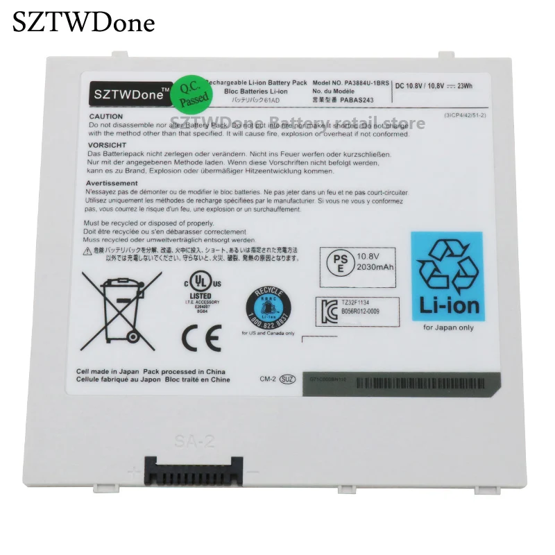 SZTWDone PA3884U 1BRS PABAS243 планшет аккумуляторной батареи для ноутбука Toshiba Thrive 10 ''AT100