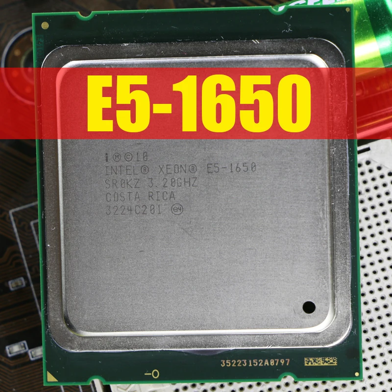 Процессор Intel Xeon E5 1650 3 2 ГГц 6 ядер 10 Мб кэш памяти разъем 2011 ЦП SR0KZ шесть (рабочий 100%