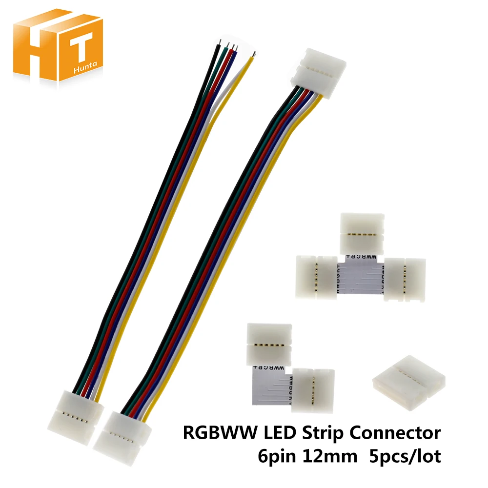 6Pin разъем светодиодной ленты для RGBCCT 5 шт./лот|connector love|adapter makerconnectors for jewelry making |