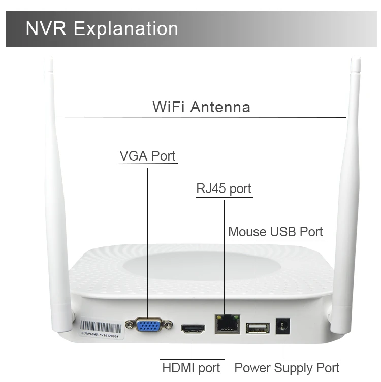 Wifi CCTV System Wireless NVR Kit 720P IP Bullet Camera IR Nignt Vision Home Security Plug and Play | Безопасность и защита