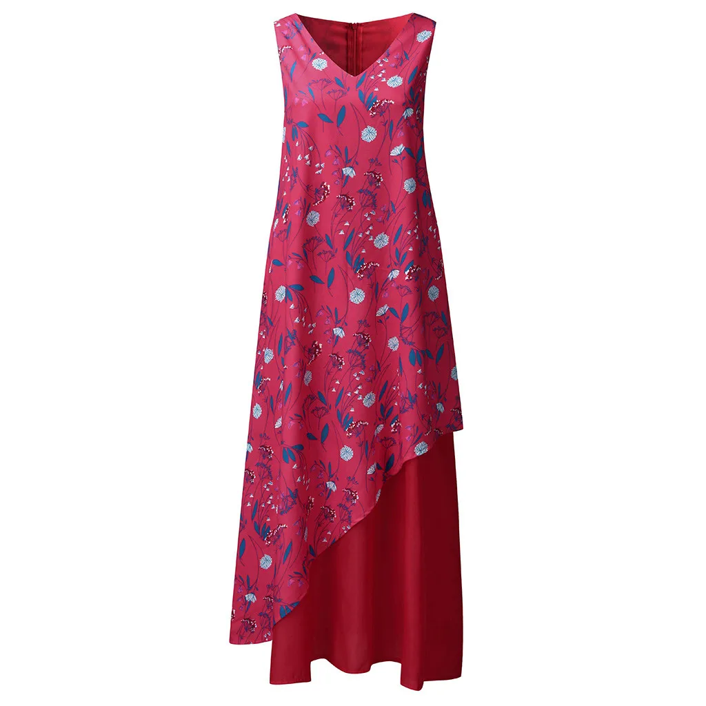 JAYCOSIN 2019 женское модное винтажное богемное платье с цветочным принтом летнее