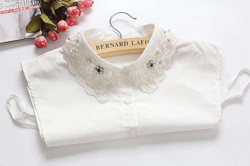 Поддельный Воротник 2017 белый и черный галстук украшение для костюма вытяжки