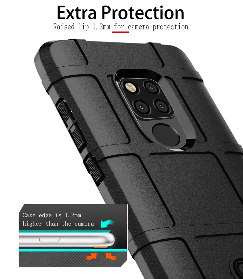 Силиконовый чехол из углеродного волокна для телефона Huawei Mate 20 X прочный