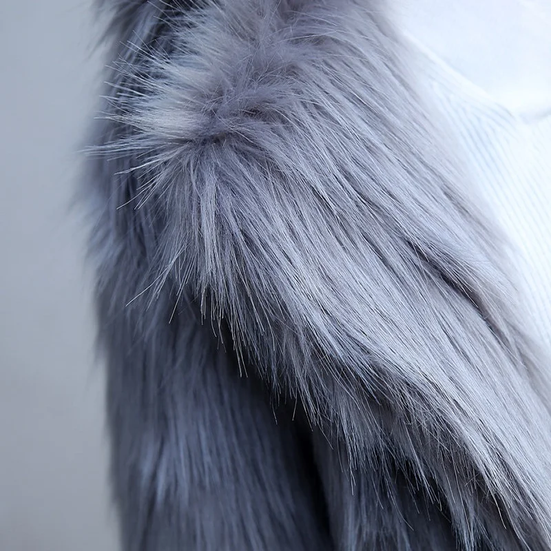 Модное пальто с искусственным мехом новинка зимы 2018 экологически чистое меховое