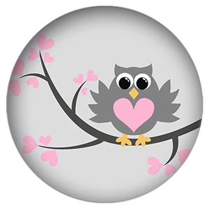 WO10 ZDYING 5 размеров милые Мультяшные совы на дереве стеклянный кабошон, животное сова птицы стеклянный купол Украшения из бусин и компоненты 5 шт - Цвет: WO10