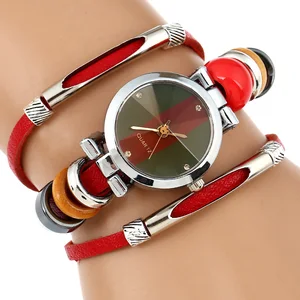 Женские наручные часы Gnova Platinum, часы из натуральной кожи, с ремешком, красные, кроваво-коралловые, кварцевые