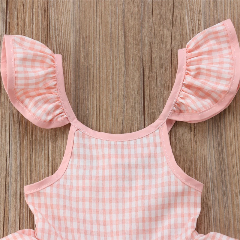 Toddler Baby Girls Summer Ruffled Dress Sleeveless High Waist Princess Party Tutu Dresses | Детская одежда и обувь