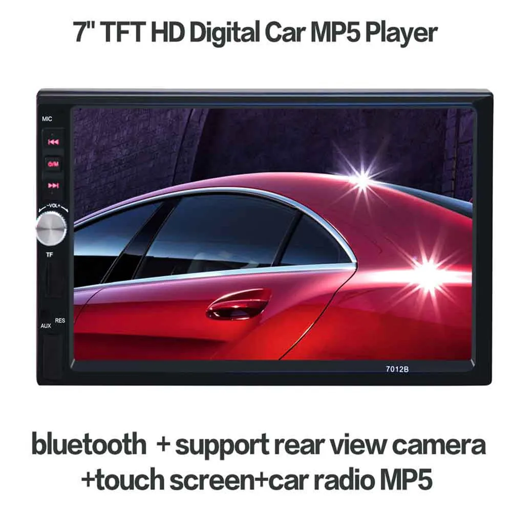 Автомобильный MP5 плеер 2Din 7012B 7 дюймов Bluetooth TFT сенсорный экран автомобильный аудио