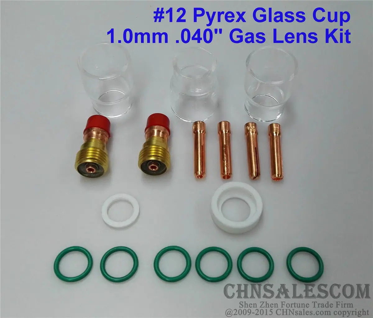 Комплект газовых линз #12 Pyrex для сварки TIG WP 17/18/26 .040 17 шт. CHNsalescom|Сварочные сопла| |