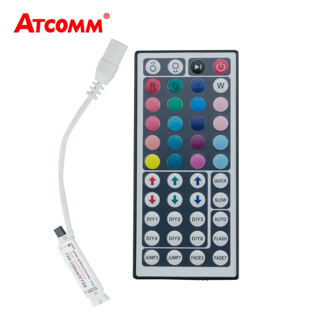 Беспроводной RGB диммер для светодиодных лент 5050 3528 44 клавиши|rgb dimmer|strip controllerrgb led