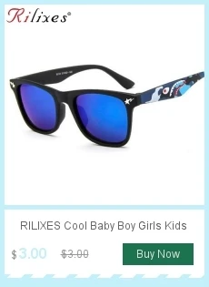 RILIXES Fashion Kids uv400 Sunglasses Child Sun Glasses Baby Vintage Eyeglasses Outdoor Goggles oculos infantil de sol with bag