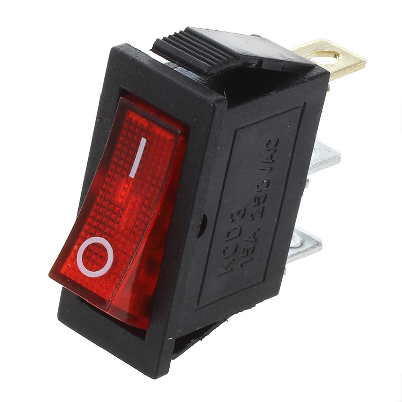 5 шт. AC 250 V/15A 3 контакта ВКЛ ВЫКЛ Тип SPST переключатель лодки для автомобиля