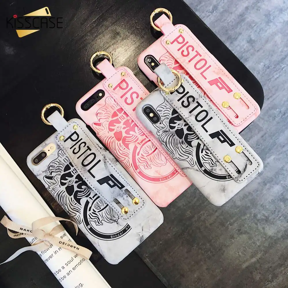 KISSCASE модный браслет-держатель чехол для телефона iPhone 7 6S 8 XR XS MAX X с животным