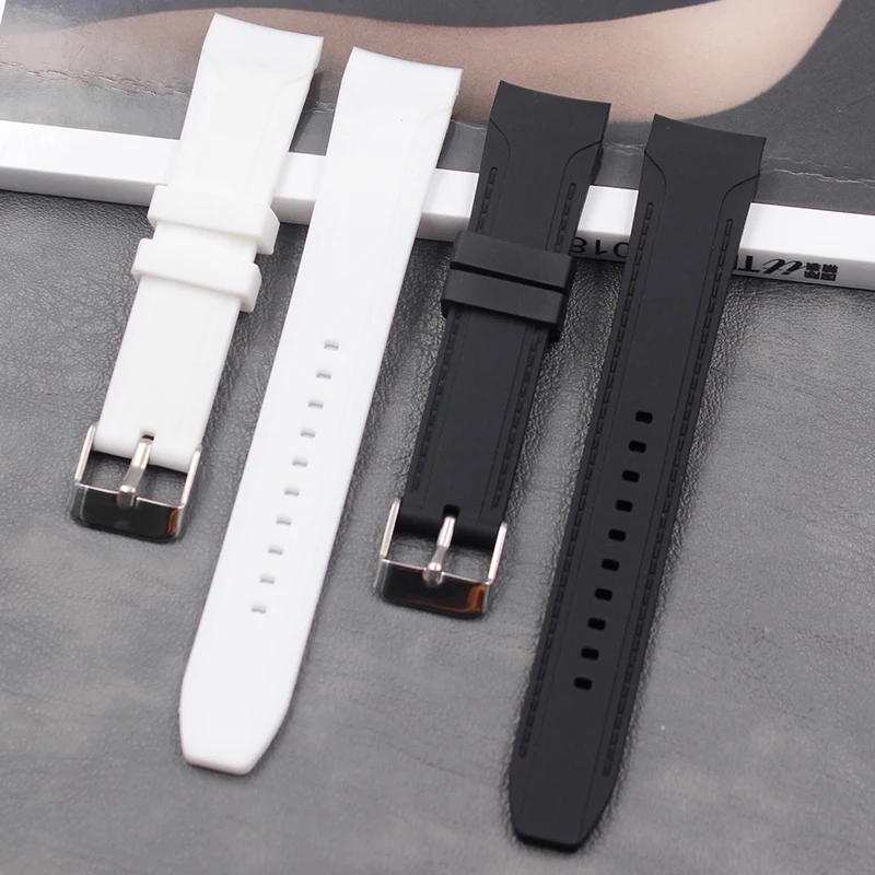 Silicone strap 18mm ladies sports waterproof men's and women's strap accessories buckle
