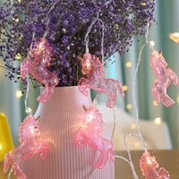 1 5m pink unicorn led string light unicorn birthday party decoration baby shower wedding unicorn led party supplies