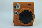 Силиконовый резиновый чехол для камеры FUJIFILM Instax Mini 90 mini90, цвет черный светильник-коричневый