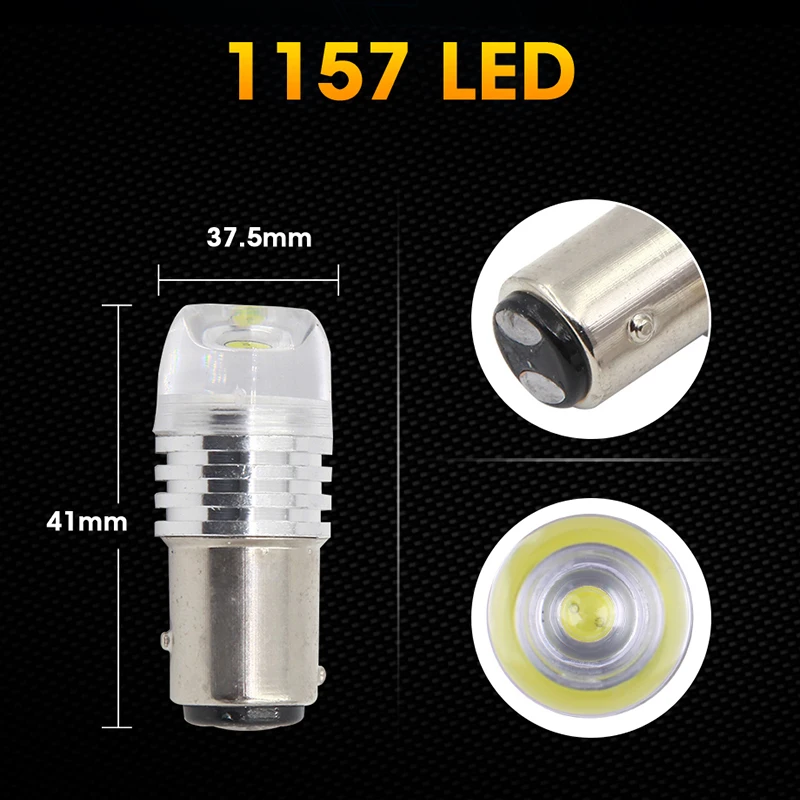 Hlxg 2pcs Led BA15D 1157 освещение салона автомобиля указатель поворота лампа для чтения