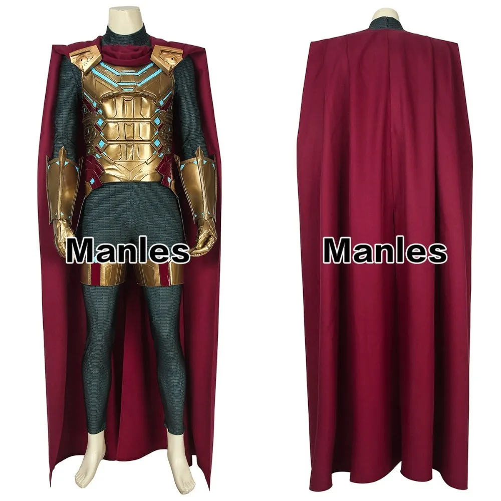 Marvel Человек-паук: вдали от дома Mysterio костюм Квентин Бек Человек-паук Косплей Взрослый Хэллоуин плащ жилет сапоги комбинезон