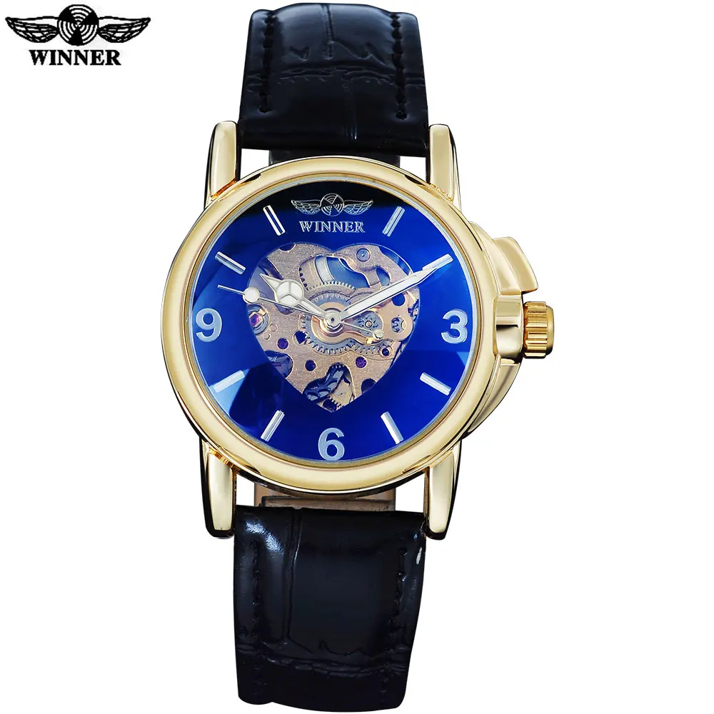 Популярный Бренд 2016 женские часы WINNER автоматические с автоподзаводом циферблат