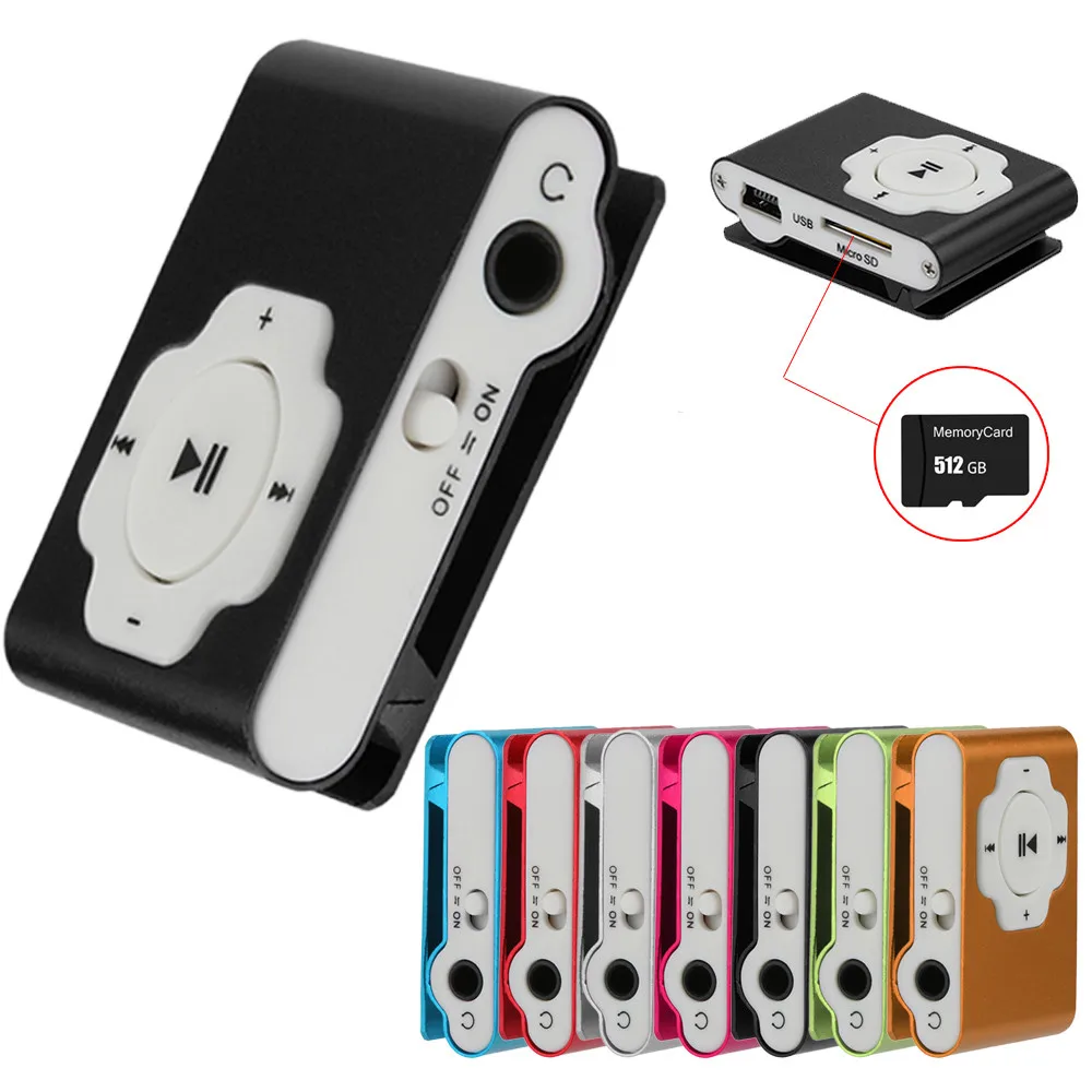 Мини Портативный USB MP3 плеер поддержка Micro SD TF карты 32 ГБ спортивный музыкальный