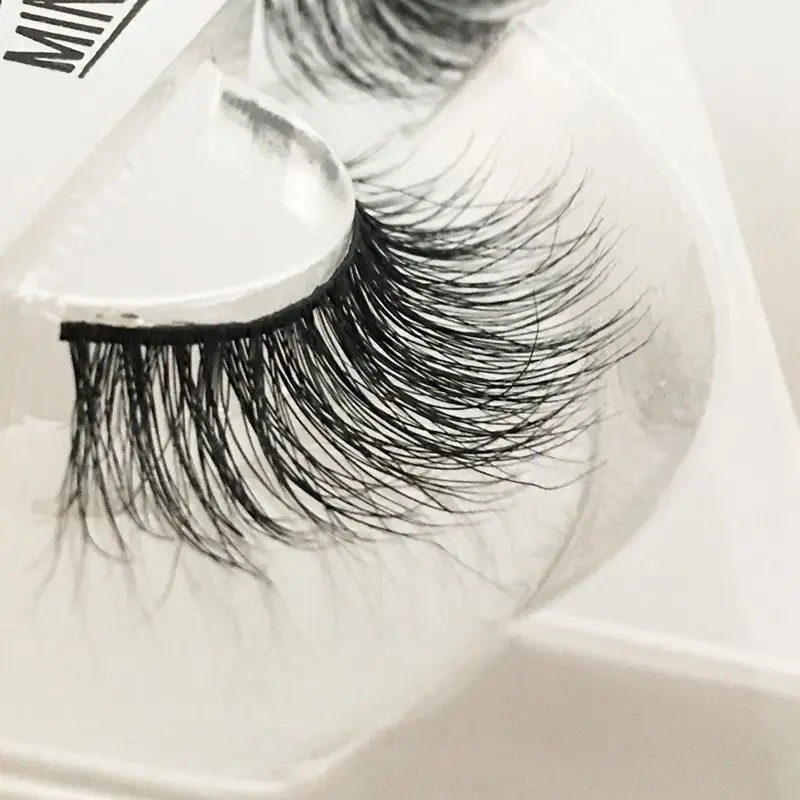 

100% New Mink False Eyelashes Naturally Crisscross Handmade Cotton Stems Fake Eyelashes Popular Stage Makeup Bare Soft Lashes